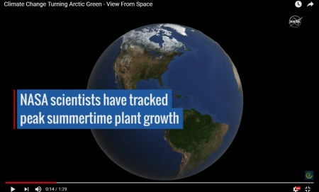 Climate Change Turning Arctic Green - View From Space