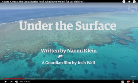 Naomi Klein at the Great Barrier Reef: What Have We Left For Our Children?